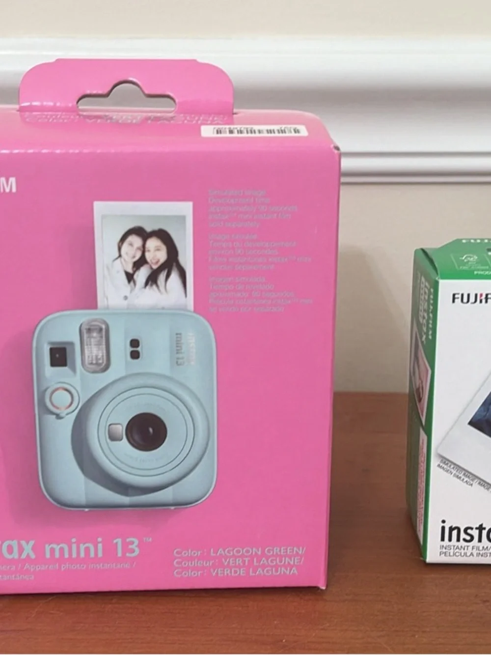 Fujifilm Instax Mini 13+ Instant Camera in Lagoon Green Boxed